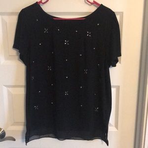 Top knit short sleeve